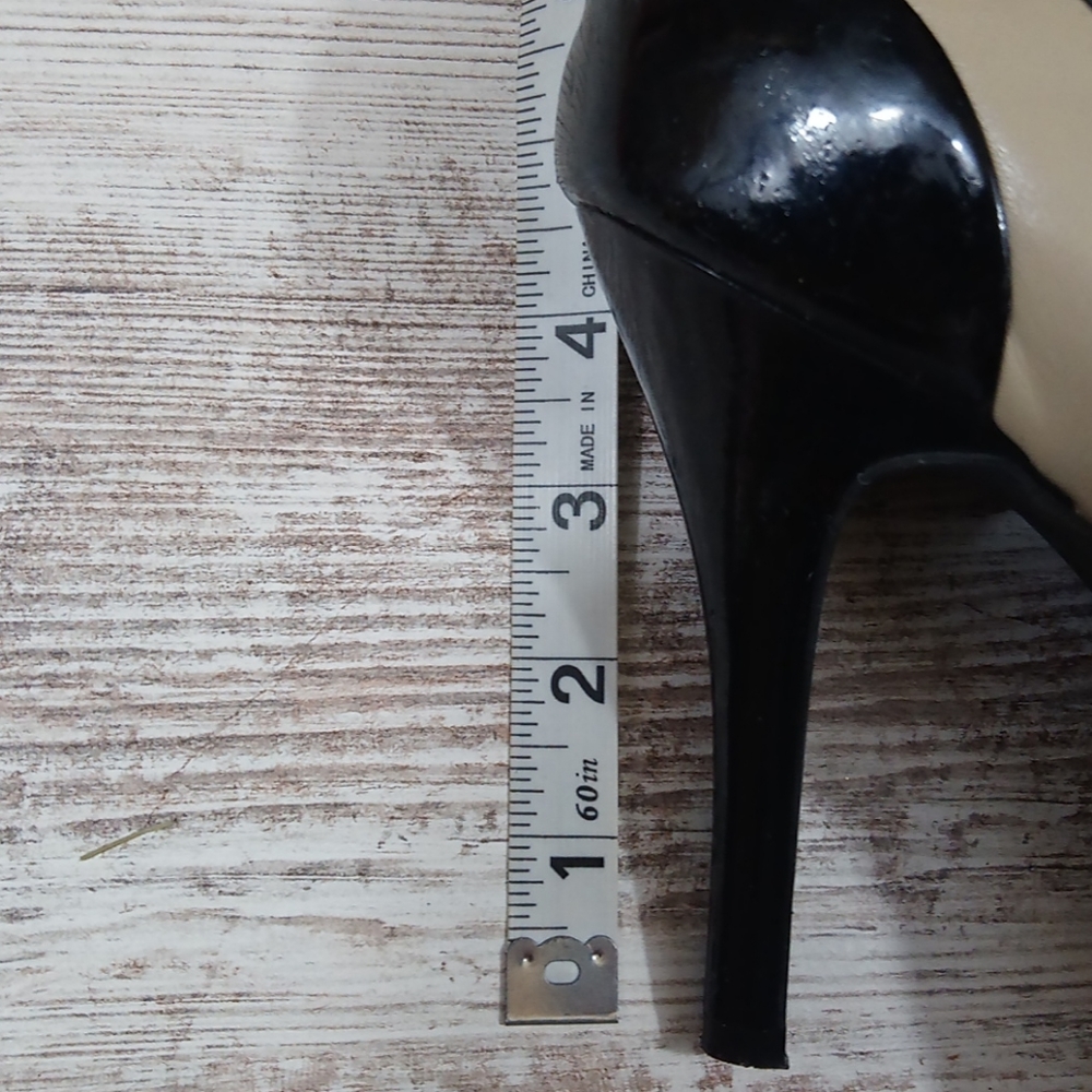 Leather Upper Open Toe Heels - image 6